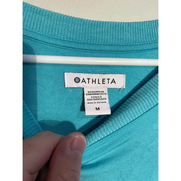 Athleta Santorini Cinch Midi Dress in  Blue Size Medium Athleisure Casual Errand - Picture 10 of 12